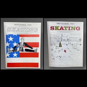 1966 Skating Magazine Lot of 2 Issues Nov Dec Peggy Fleming Janet Lynn Vintage